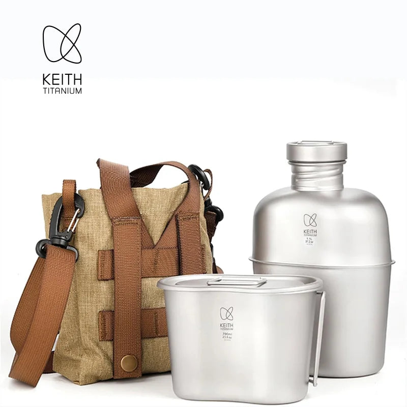 Mess Kit i titan – feltflaske og kokekjele